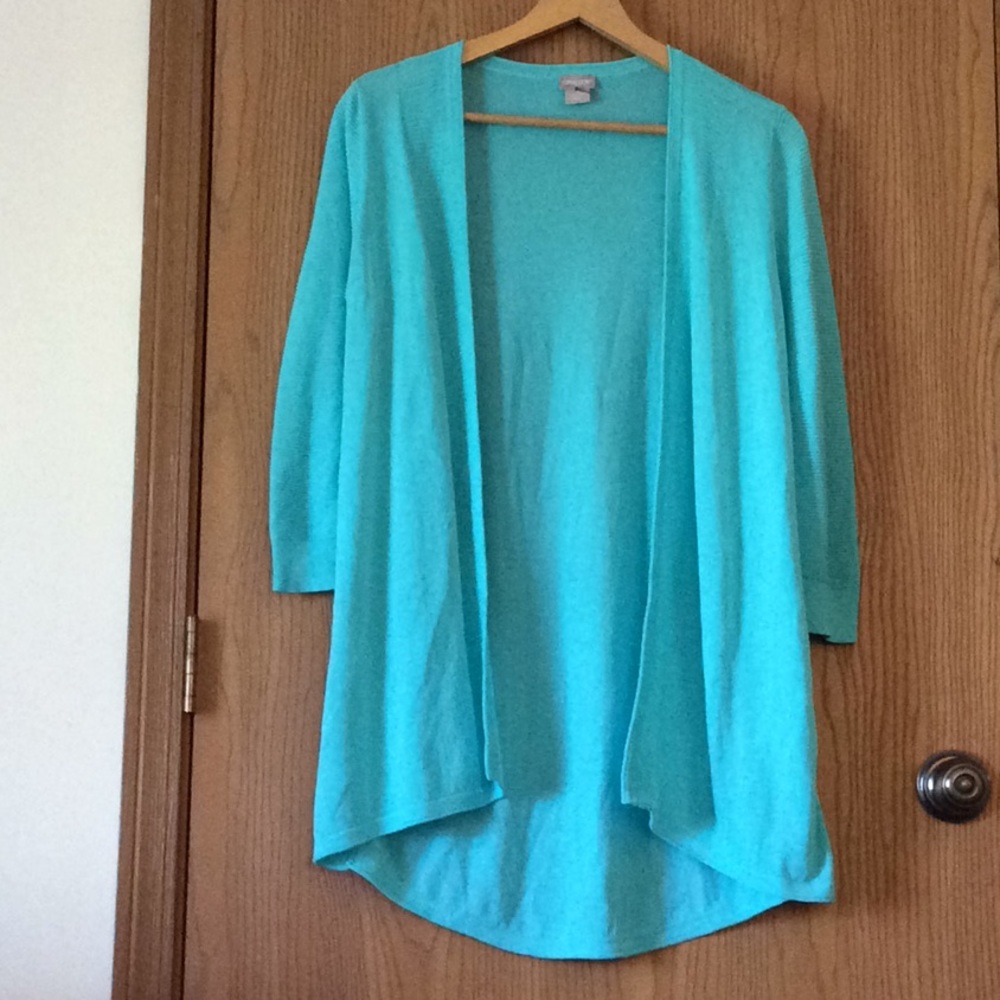 Chico’s light cardigan green bluish